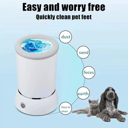 Pet Foot Washing Electric Foot Washing Machine for Home Dogs and Cats Paw Cleaner Non Wiping Automatic Foot Washing Machine